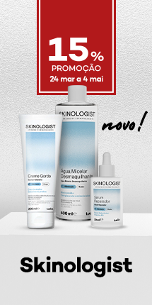 Marca Skinologist com destaque promocional de at&eacute; 15% direto - de 24 mar&ccedil;o a 4 maio